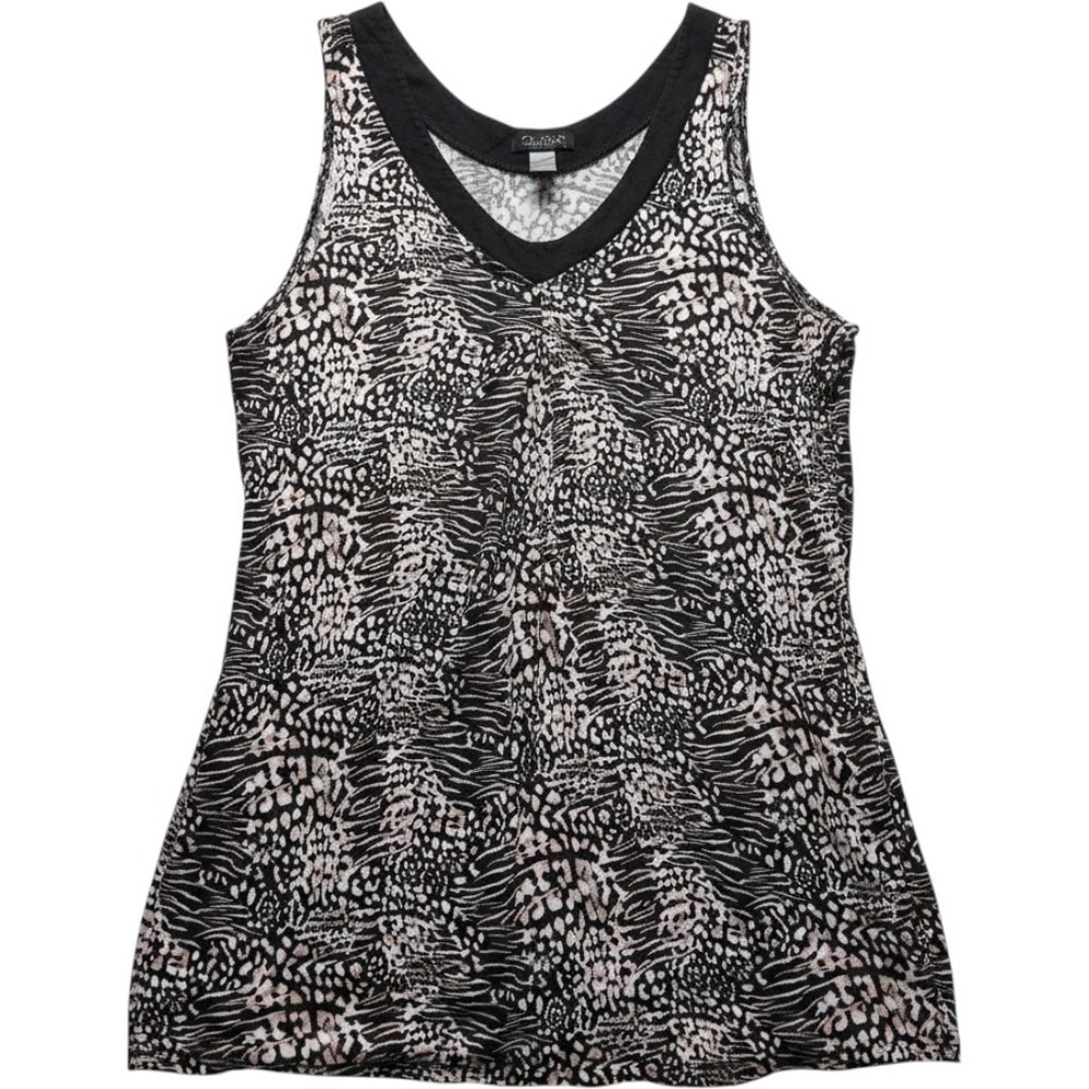 Rene Rofe Sleepshirt Womens 2X Black Animal Print Sleeveless Chemise Sleepwear